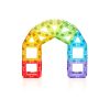 Set magnetic translucid de explorare geometrică, 100 piese – Magnetic Polydron