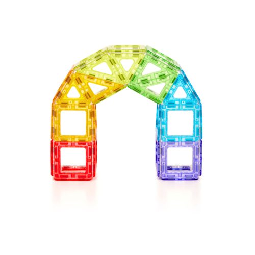 Set magnetic translucid de explorare geometrică, 100 piese – Magnetic Polydron
