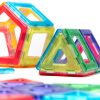 Set magnetic translucid de explorare geometrică, 100 piese – Magnetic Polydron
