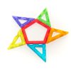 Set magnetic translucid de explorare geometrică, 100 piese – Magnetic Polydron