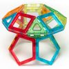 Set magnetic translucid de explorare geometrică, 100 piese – Magnetic Polydron