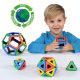 Set educativ de construcție magnetică cu solide platonice, 50 piese – Magnetic Polydron