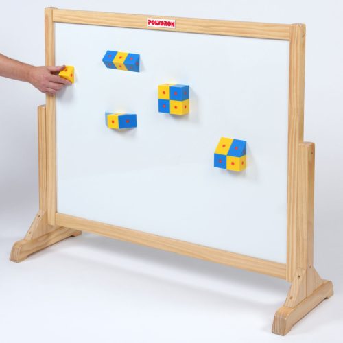 Panou educativ magnetic cu tablă de scris, două fețe – Magnetic Polydron Activity Board