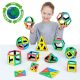 Set educativ magnetic pentru matematică și geometrie, 118 piese – Magnetic Polydron
