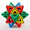 Set educativ magnetic pentru matematică și geometrie, 118 piese – Magnetic Polydron