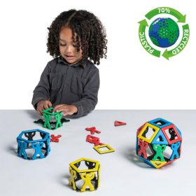   Set educativ de construcție magnetică cu acrobați, 54 piese – Magnetic Polydron
