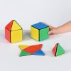 Set educativ de construcție magnetică 2D și 3D, 24 piese – Solid Magnetic Polydron