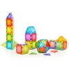 Set magnetic translucid de construcție pentru grupă, 72 piese – Solid Magnetic Polydron