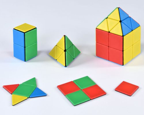 Set educativ de construcție magnetică pentru grupă, 72 piese – Solid Magnetic Polydron