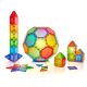 Set magnetic translucid cu forme geometrice, 104 piese – Solid Magnetic Polydron