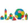 Set educativ de construcție magnetică cu forme geometrice, 104 piese – Solid Magnetic Polydron