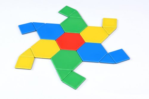 Set educativ de construcție magnetică cu forme geometrice, 104 piese – Solid Magnetic Polydron
