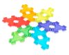 Set magnetic translucid de construcție 2D și 3D, 24 piese – HashMag Polydron