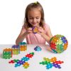 Set magnetic translucid de construcție pentru grupă, 72 piese – HashMag Polydron