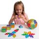 Set magnetic translucid de construcție pentru grupă, 72 piese – HashMag Polydron
