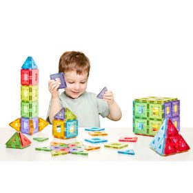   Set de construcție magnetică translucidă, 96 piese – Polydron KinderMag
