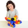 Set educativ de construcție cu vehicule și figurine, 124 piese – Junior Polydron