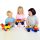 Set educativ de construcție pentru grupă cu vehicule și figurine, 372 piese – Junior Polydron
