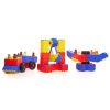 Set educativ de construcție pentru grupă cu vehicule și figurine, 372 piese – Junior Polydron