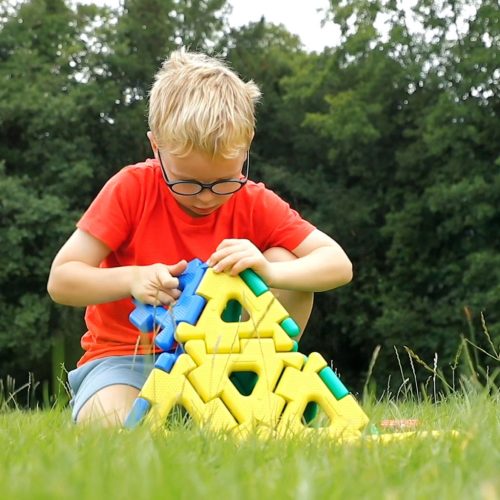 Set educativ de construcție gigant pentru grupă, 80 piese – Giant Polydron