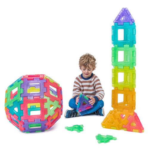 Set de construcție gigant cu piese translucide, 120 piese – Giant Polydron