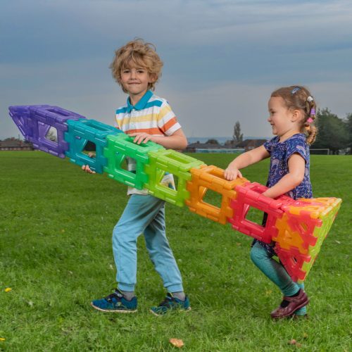 Set de construcție gigant cu piese translucide, 60 piese – Giant Polydron