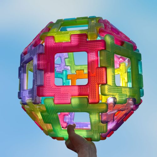 Set de construcție gigant cu piese translucide, 60 piese – Giant Polydron