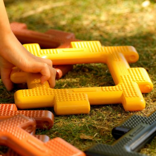 Set de construcție gigant în culori naturale, 40 piese – Giant Polydron
