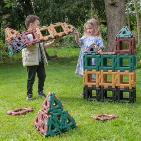   Set de construcție gigant pentru grupă, culori naturale, 80 piese – Giant Polydron