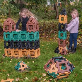  Set de construcție gigant pentru colectivități, culori naturale, 160 piese – Giant Polydron
