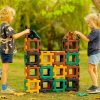 Set de construcție gigant pentru colectivități, culori naturale, 160 piese – Giant Polydron