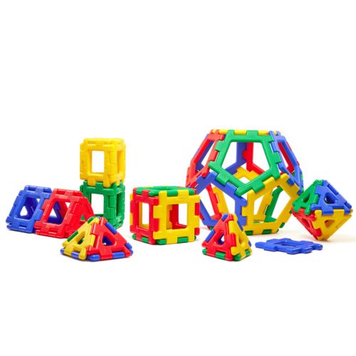 Set educativ de construcție cu solide platonice, 52 piese – Giant Polydron