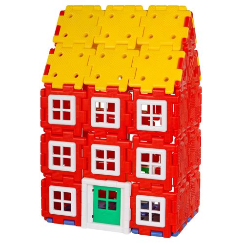 Set educativ pentru construirea caselor, 72 piese – Giant Polydron House Builder
