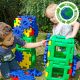Set educativ de construcție cu roți dințate, 58 piese – Giant Polydron Gears