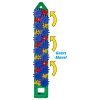 Set educativ de construcție cu roți dințate, 58 piese – Giant Polydron Gears