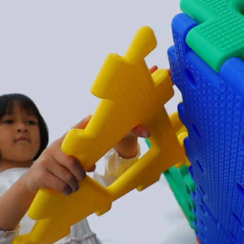 Set educativ de construcție gigant, 12 piese – XL Polydron