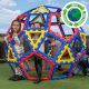 Set educativ de construcție geometrică XL, 62 piese – XL Polydron Geo Dome