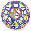 Set educativ de construcție geometrică XL, 62 piese – XL Polydron Geo Dome