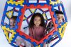 Set educativ de construcție geometrică XL, 62 piese – XL Polydron Geo Dome