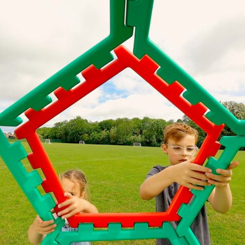 Set educativ pentru construcție geometrică gigant, 32 piese – XL Polydron Buckyball