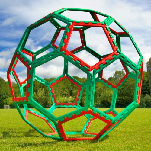 Set educativ pentru construcție geometrică gigant, 32 piese – XL Polydron Buckyball