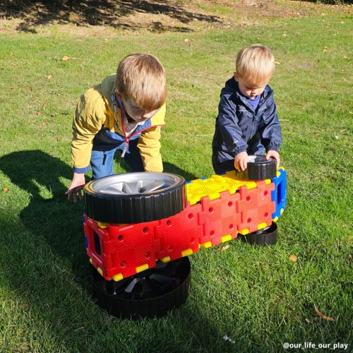 Set educativ de construcție pentru vehicule, 32 piese – Giant Polydron Vehicle Builders