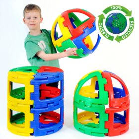   Set educativ de construcție cu forme sferice, 36 piese – Giant Polydron Sphera