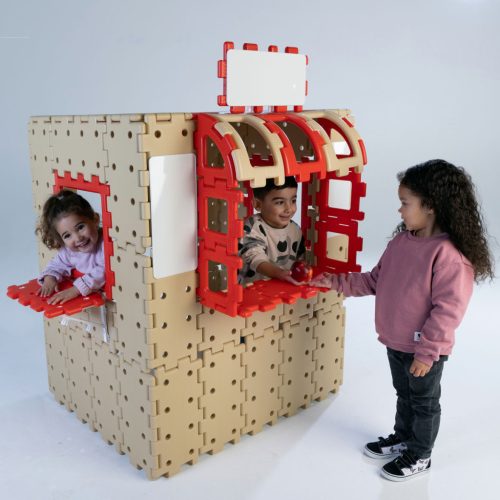 Set educativ pentru construirea unui magazin, 83 piese – Giant Polydron Build-A-Shop