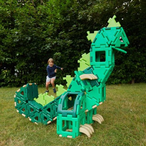 Set educativ de construcție cu dinozauri, 130 piese – Giant Polydron Dinosaur