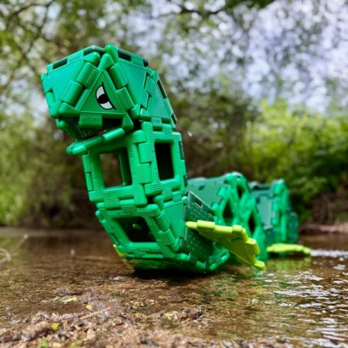 Set educativ de construcție cu dinozauri, 130 piese – Giant Polydron Dinosaur