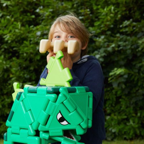 Set educativ de construcție cu dinozauri, 130 piese – Giant Polydron Dinosaur