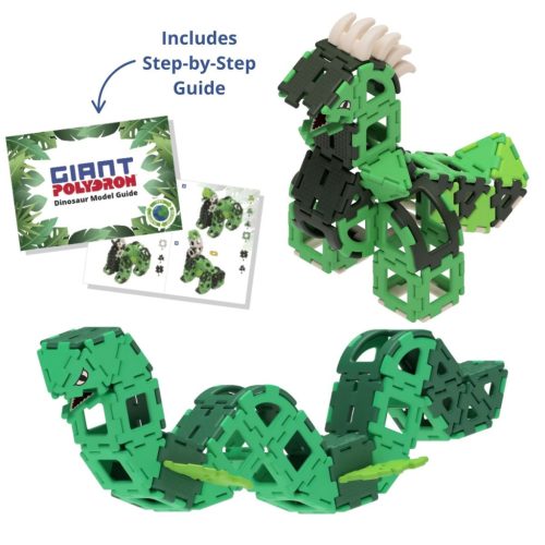 Set educativ de construcție cu dinozauri, 130 piese – Giant Polydron Dinosaur