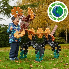   Set educativ de construcție creativă în culori naturale, 42 piese – Giant Octoplay