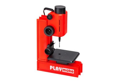 Set educațional complet PLAYmake 4-în-1 pentru copii 5+ – traforaj, strung, mini-bormașină și șlefuitor